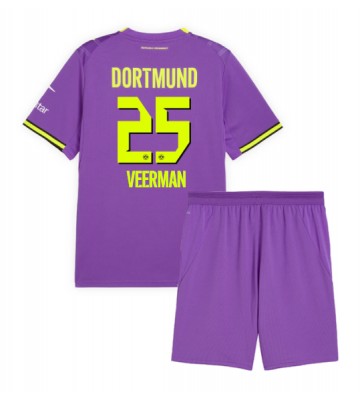 Borussia Dortmund Joey Veerman #25 Tredjetrøje Børn 2026-27 Kortærmet (+ Korte bukser)